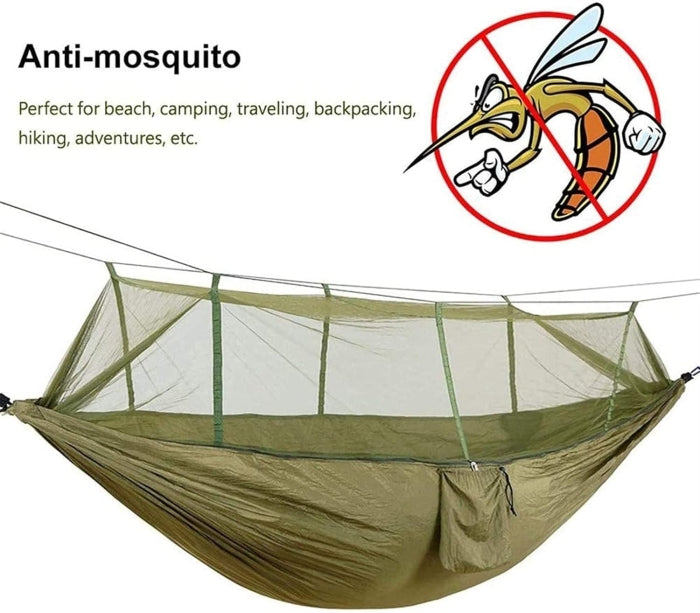Ensemble De Hamac De Camping Multifonctionnel Et Pliable Avec Moustiquaire 260 X 140 Cm
