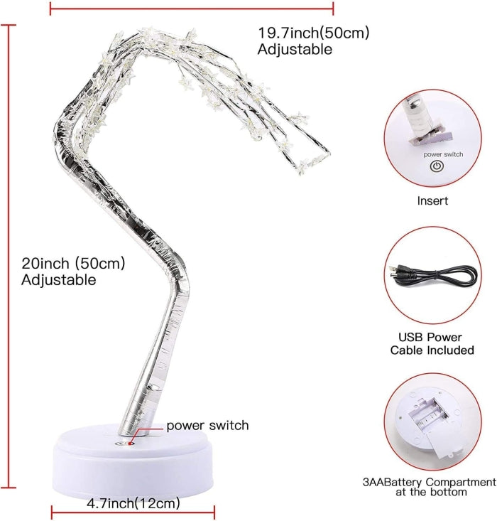 Arbre Artificiel Rechargeable Avec Branches Réglables