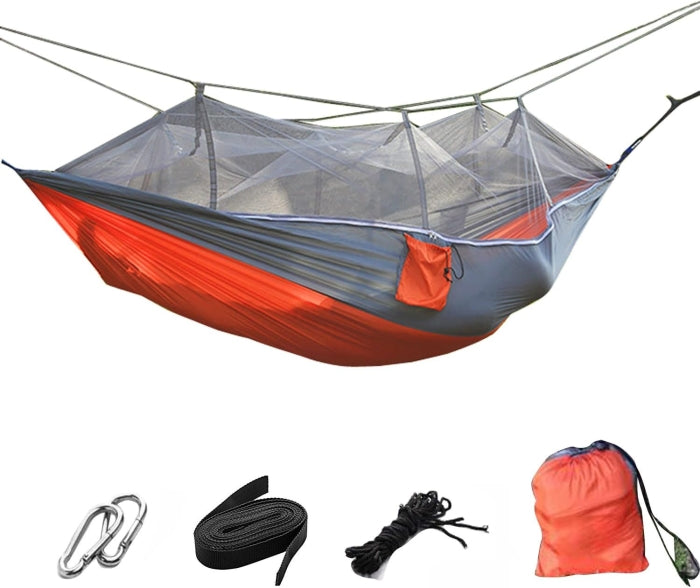 Ensemble De Hamac De Camping Multifonctionnel Et Pliable Avec Moustiquaire 260 X 140 Cm