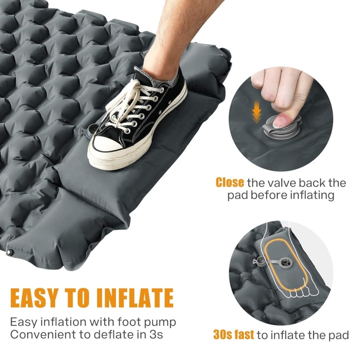 Matelas Gonflable de Camping Ultra Léger avec Oreiller