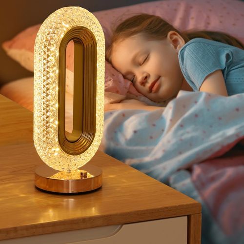 Lampe De Table Ovale Portables Sans Fil Rechargeable Avec Tactile
