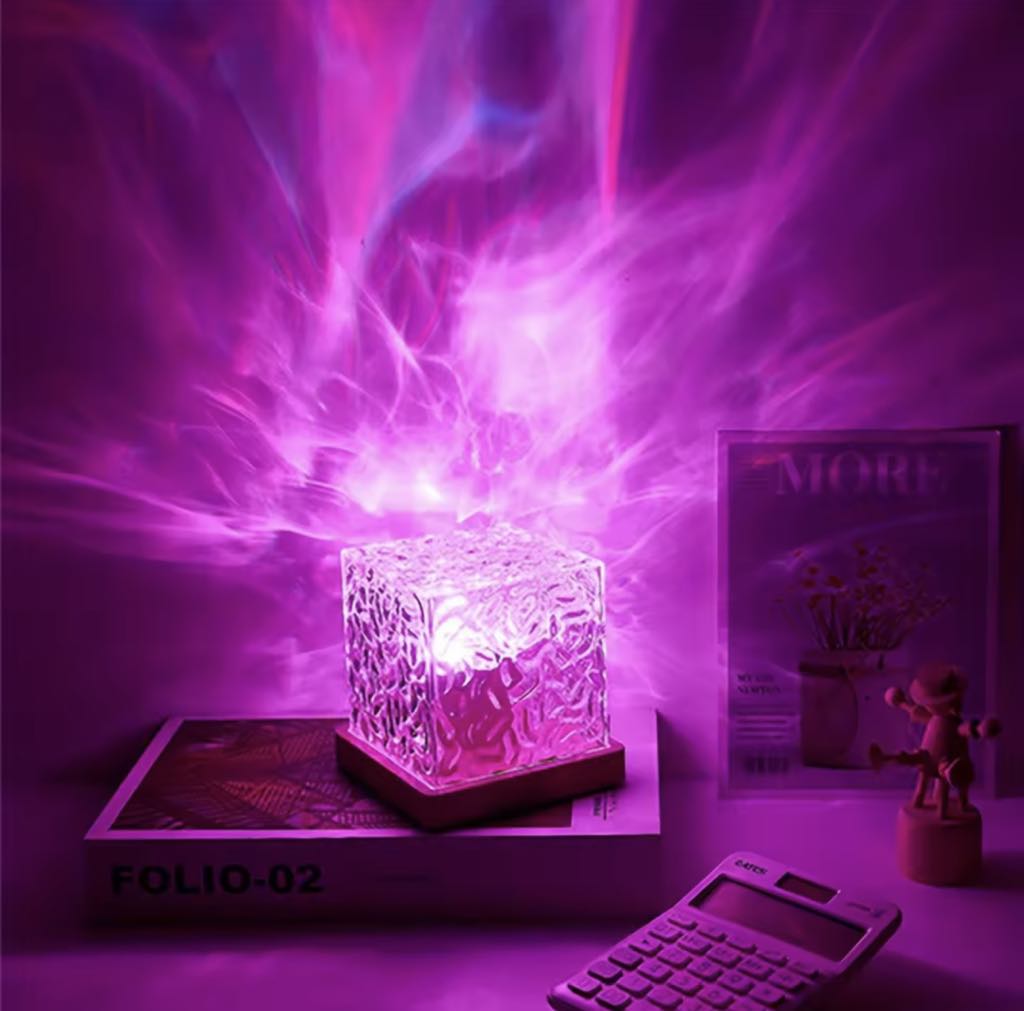 Lampe Projecteur à ondulation d'eau rotative RGB Tactile et avec télécommande