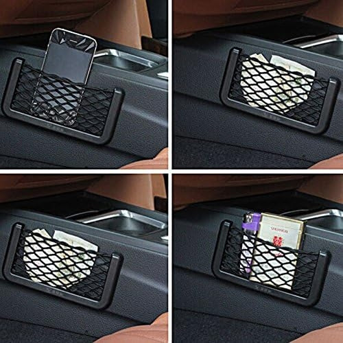 Pack de 2 Filets de Rangement Voiture Universels et Autocollants