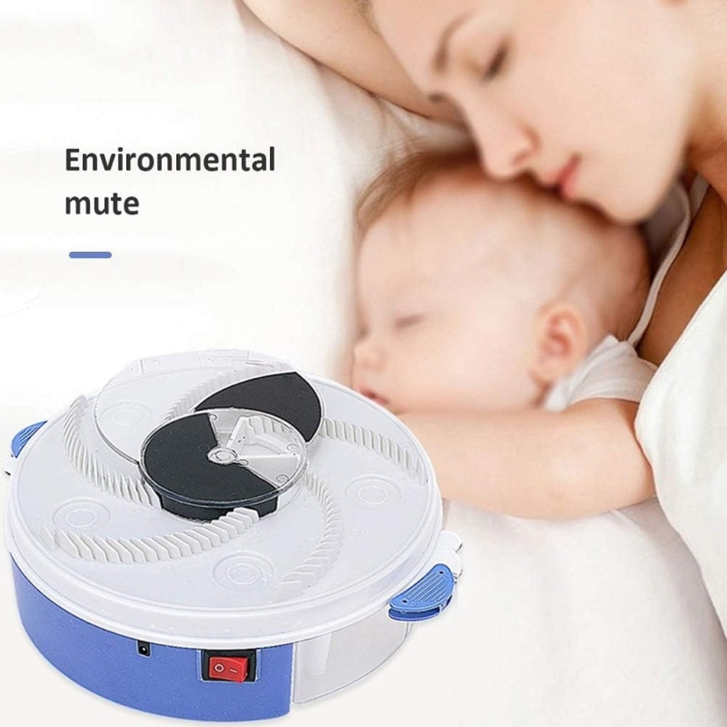 Attrape-Mouches Électrique USB Rotatif – Réutilisable & Écologique, Sans Produits Chimiques