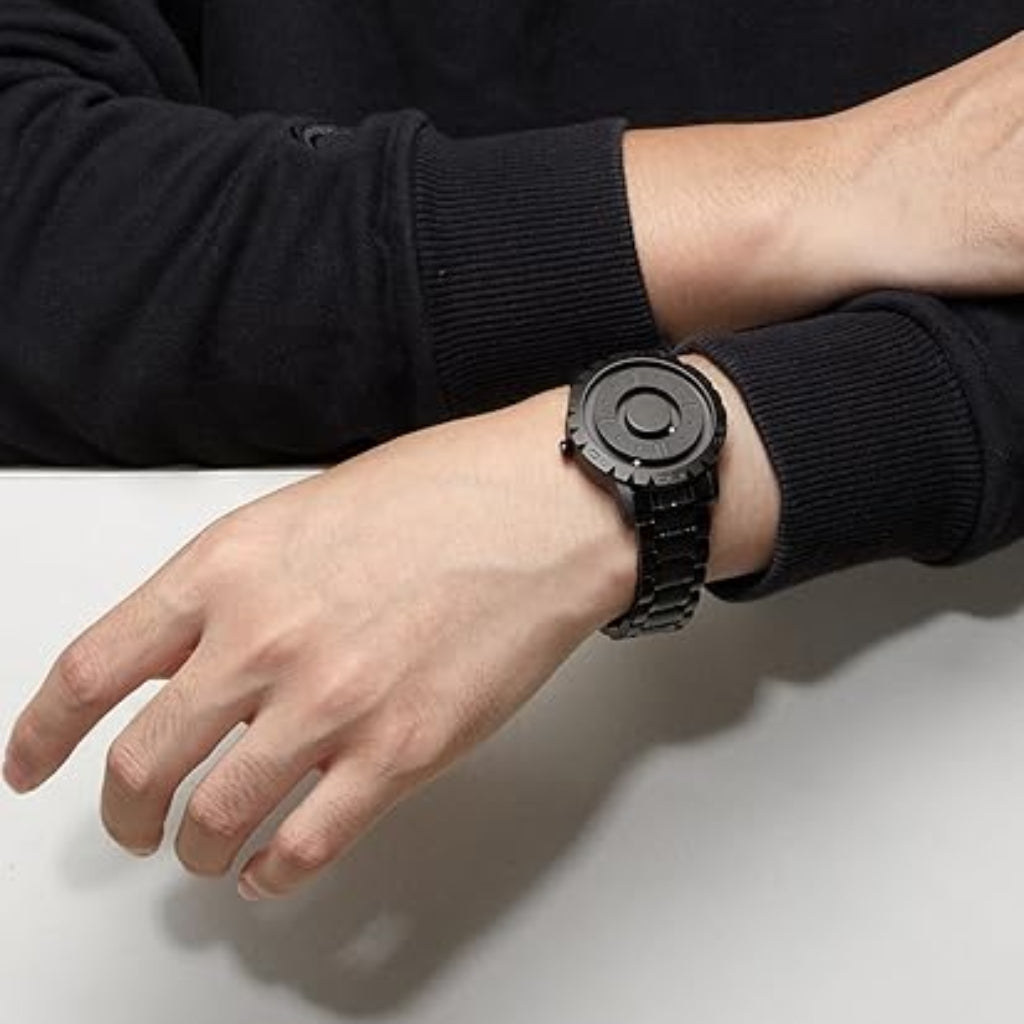 Montre Magnétique Waterproof Pour Homme à Double Bille, Quartz, JM STQ K1(158) – Acier