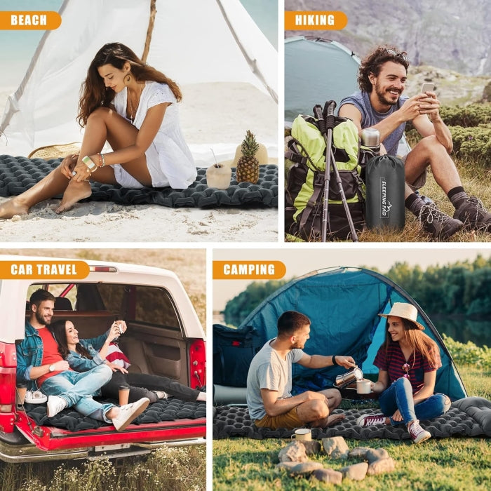 Matelas Gonflable de Camping Ultra Léger avec Oreiller
