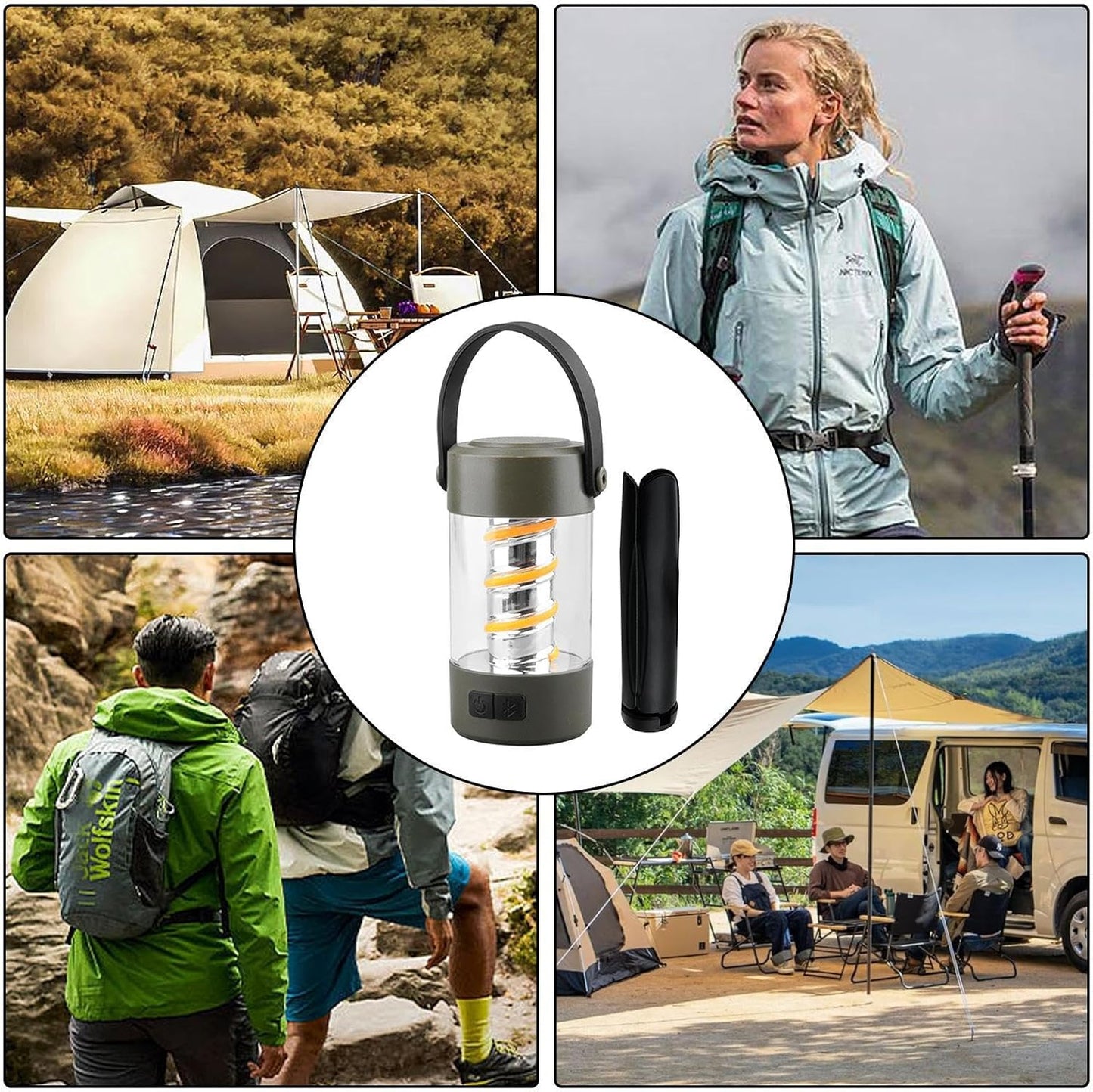 Lampe De Camping Avec Haut Parleur Bluetooth Rechargeable