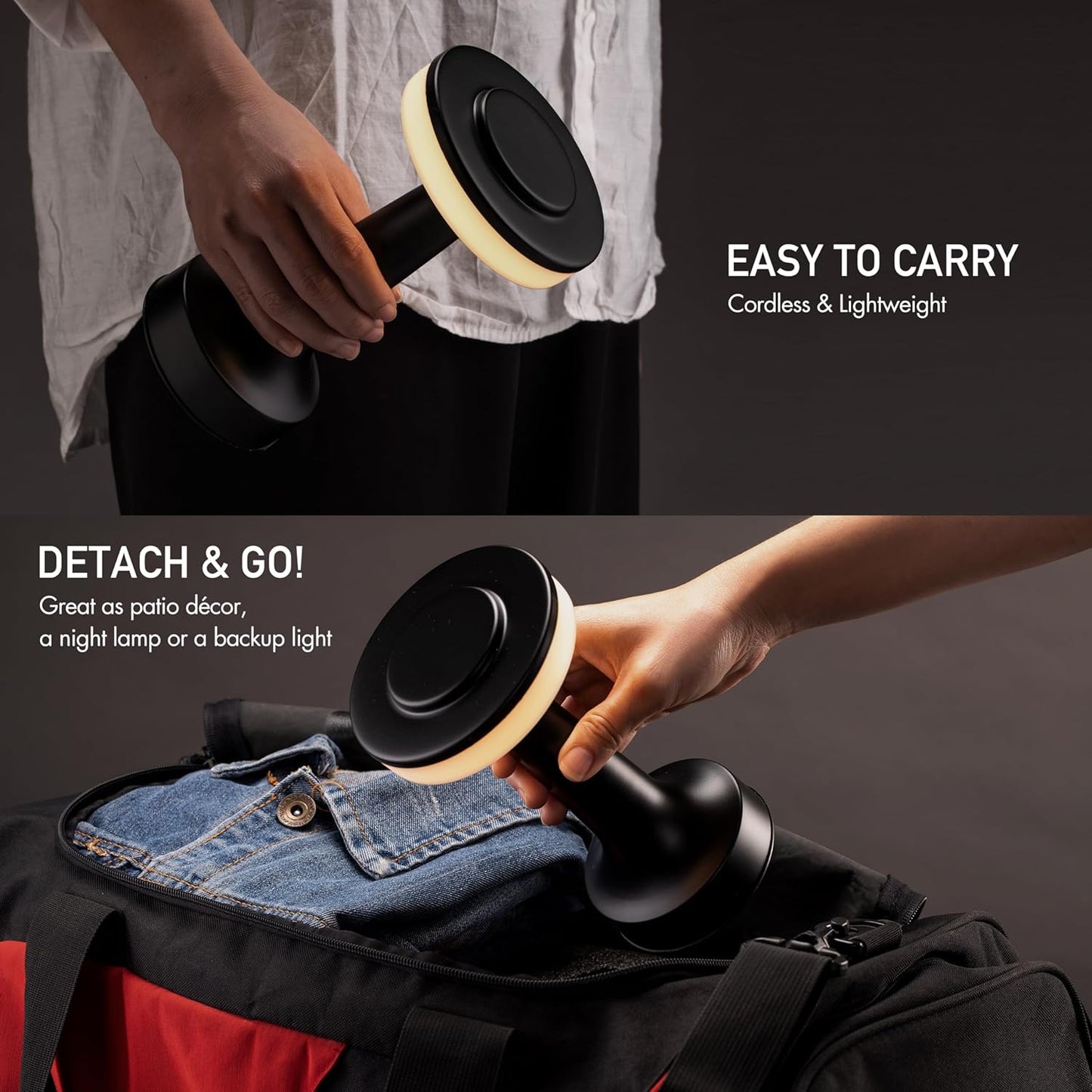 Lampe De Table Portables Sans Fil Rechargeable Avec Tactile