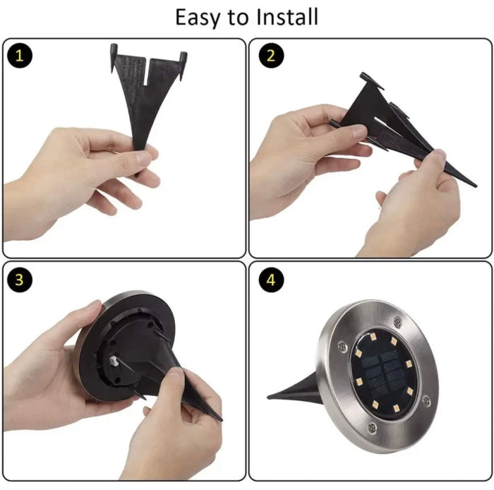 Applique Solaire Extérieur De 8 Voyants Solaires À LED