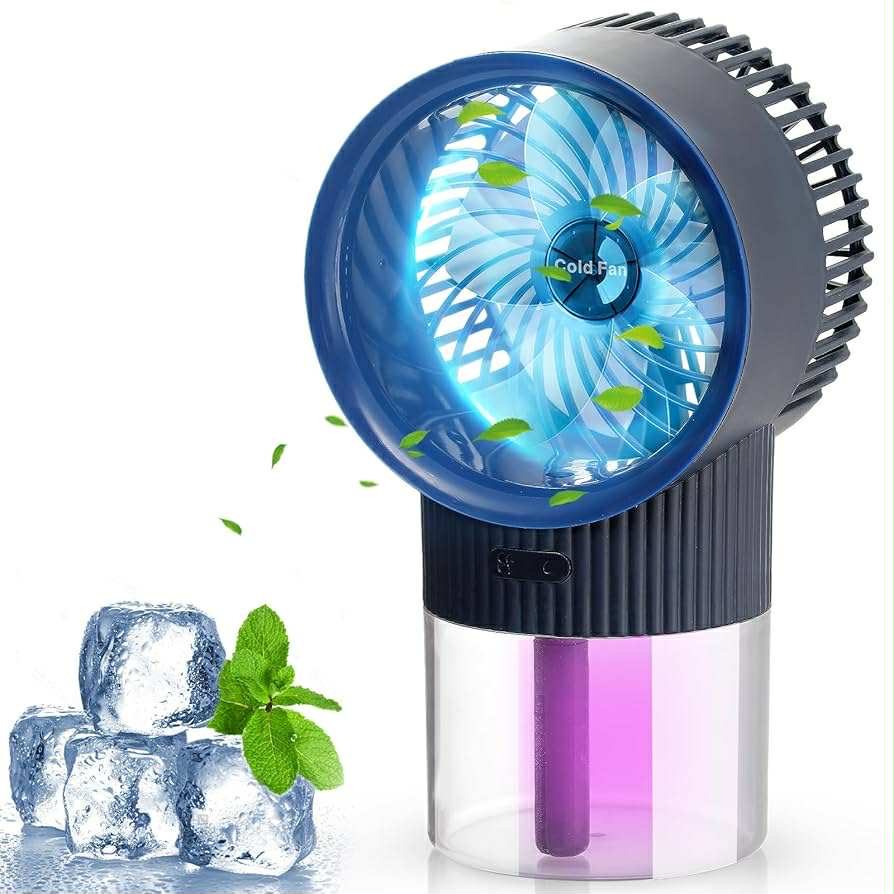 Ventilateur Portable Rechargeable avec Diffusseur et LED RGB
