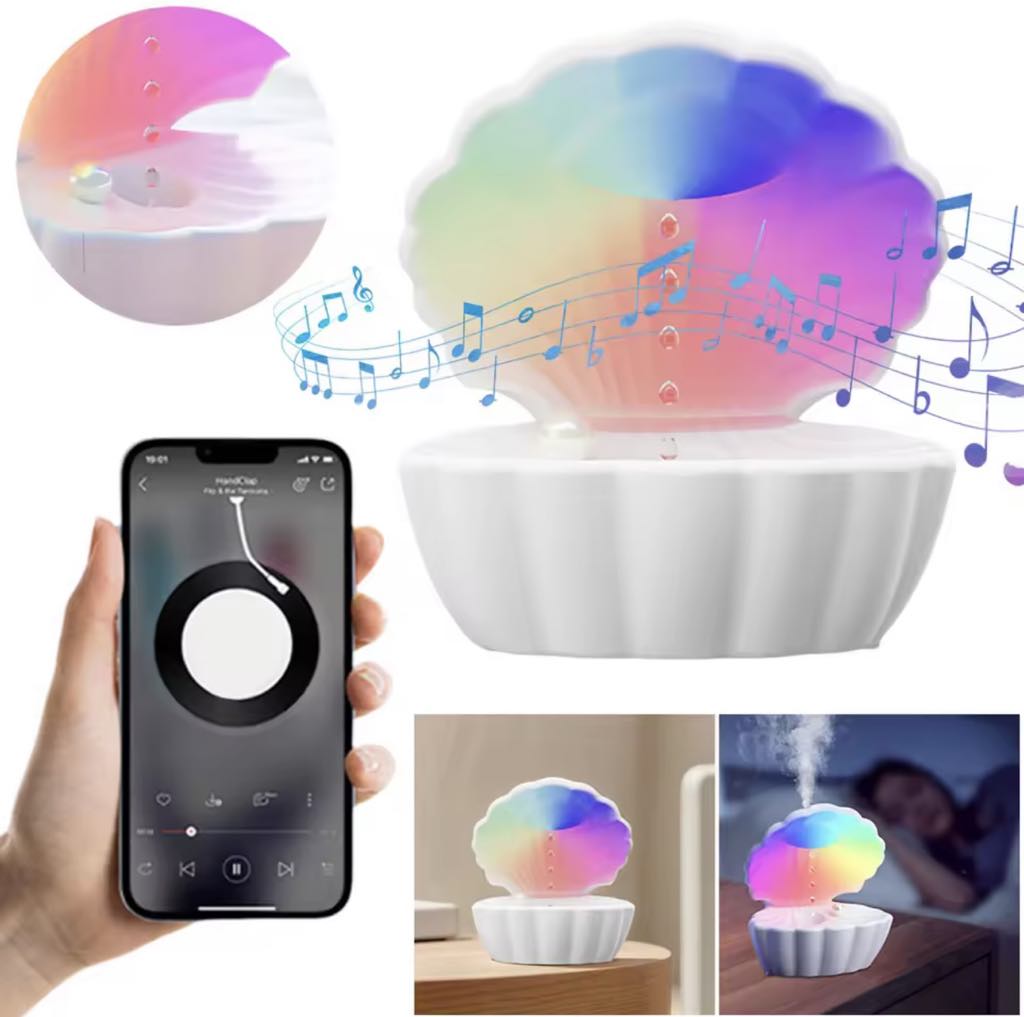 Diffuseur D'arômes , Anti-Gravité avec Haut-parleur Bluetooth et lumière RGB