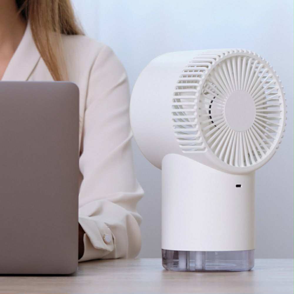Ventilateur Refroidisseur d'Air Rechargeable avec Diffusseur et LED RGB