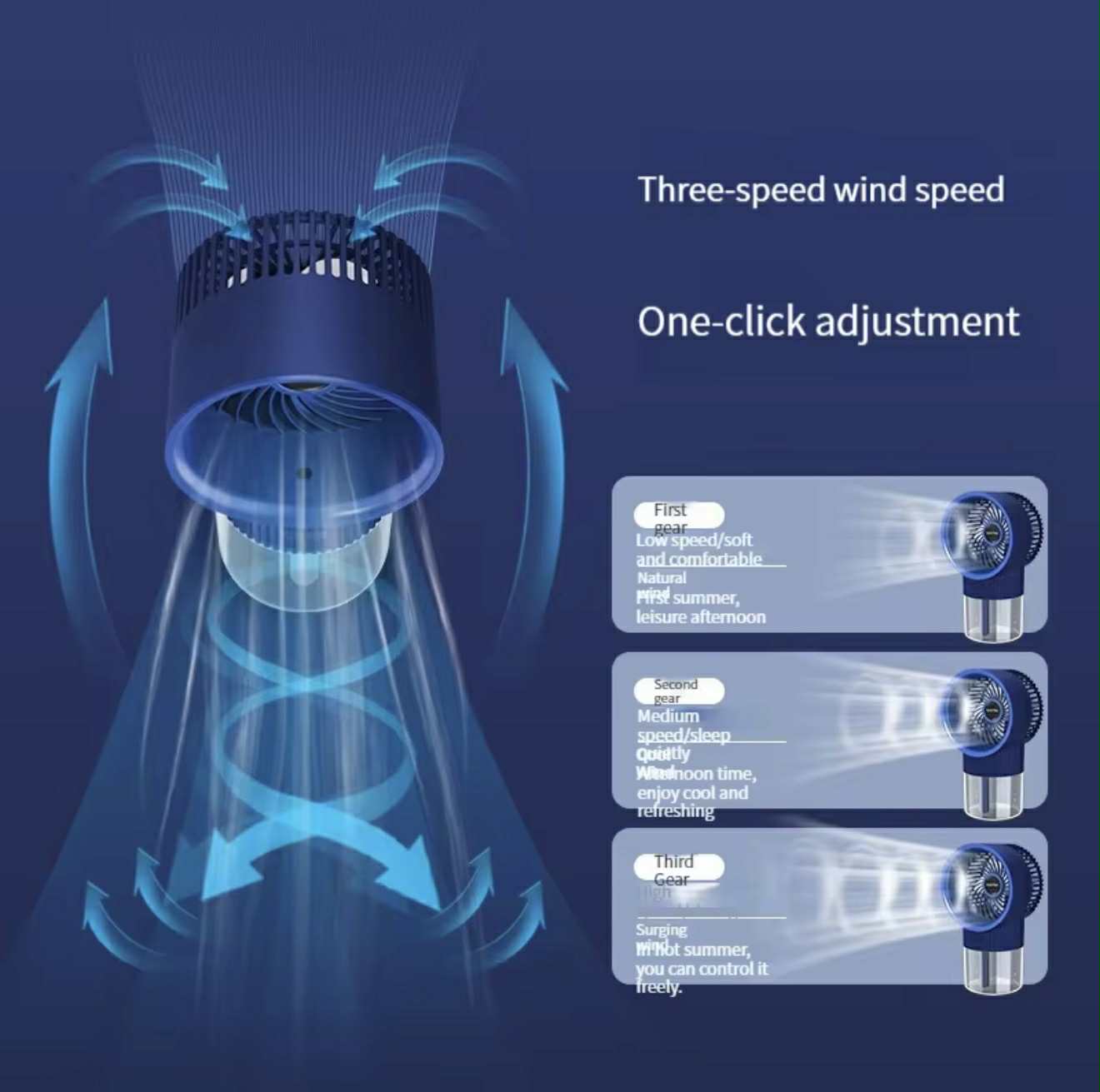 Ventilateur Portable Rechargeable avec Diffusseur et LED RGB