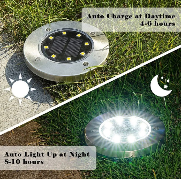 Applique Solaire Extérieur De 8 Voyants Solaires À LED