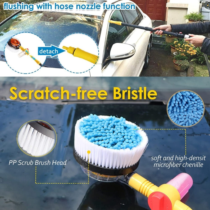 Kit De Nettoyage De Voiture Avec Vadrouille Rotative 360 ° 100 Cm