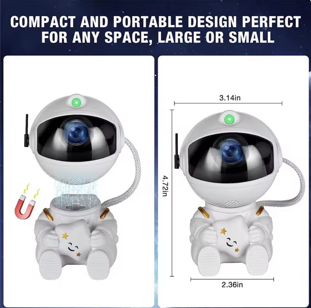 Jeux De Lumière Forme Robot En Blanc - Astronaute Projection Galaxy