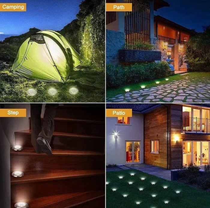 Applique Solaire Extérieur De 8 Voyants Solaires À LED