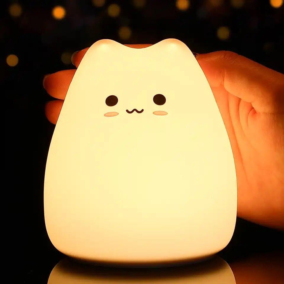 Lampe En Silicone Petit Chat Souriant