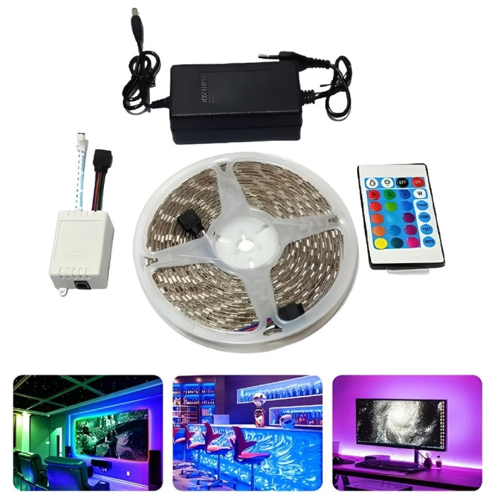 Bande Lumineuse Led Multi Couleurs 270 Led 5 Mètres Avec Télécommande