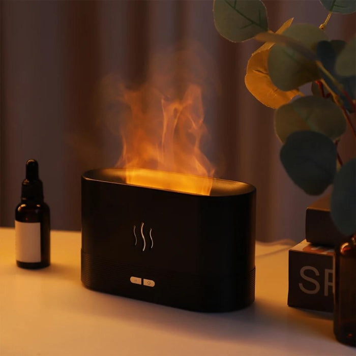 Diffuseur D'arômes Blanc Effet Flamme