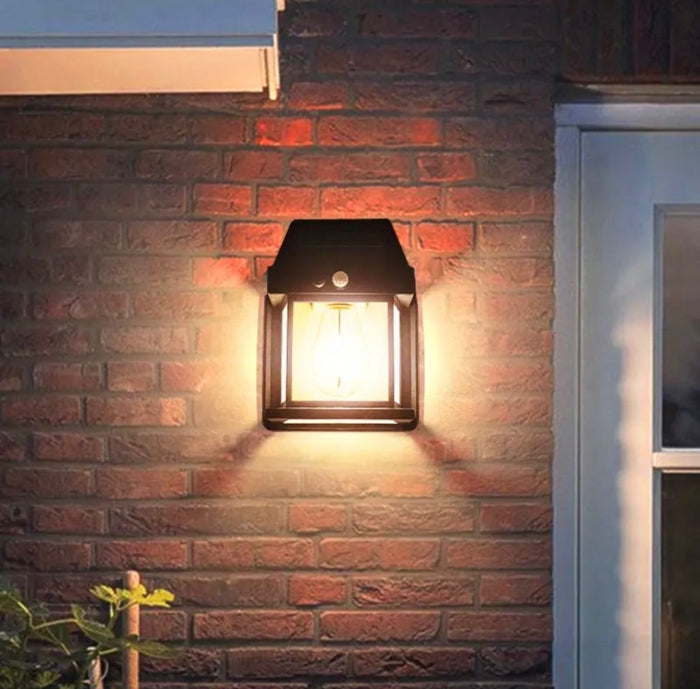 Applique Murale Avec Un Lampe Solaire Et Détecteur De Mouvement Étanche