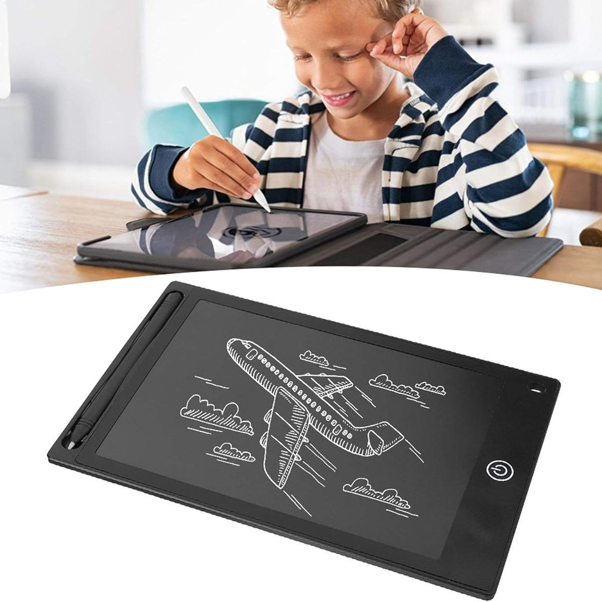 Ardoise Électronique Effaçable À Écran LCD Et Bouton De Suppression 8,5 Pouce