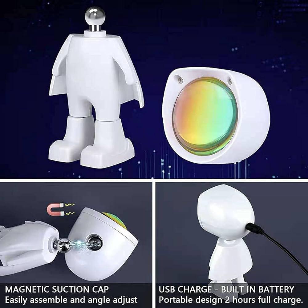 Astronaut Sunset Projection Lampe 360°