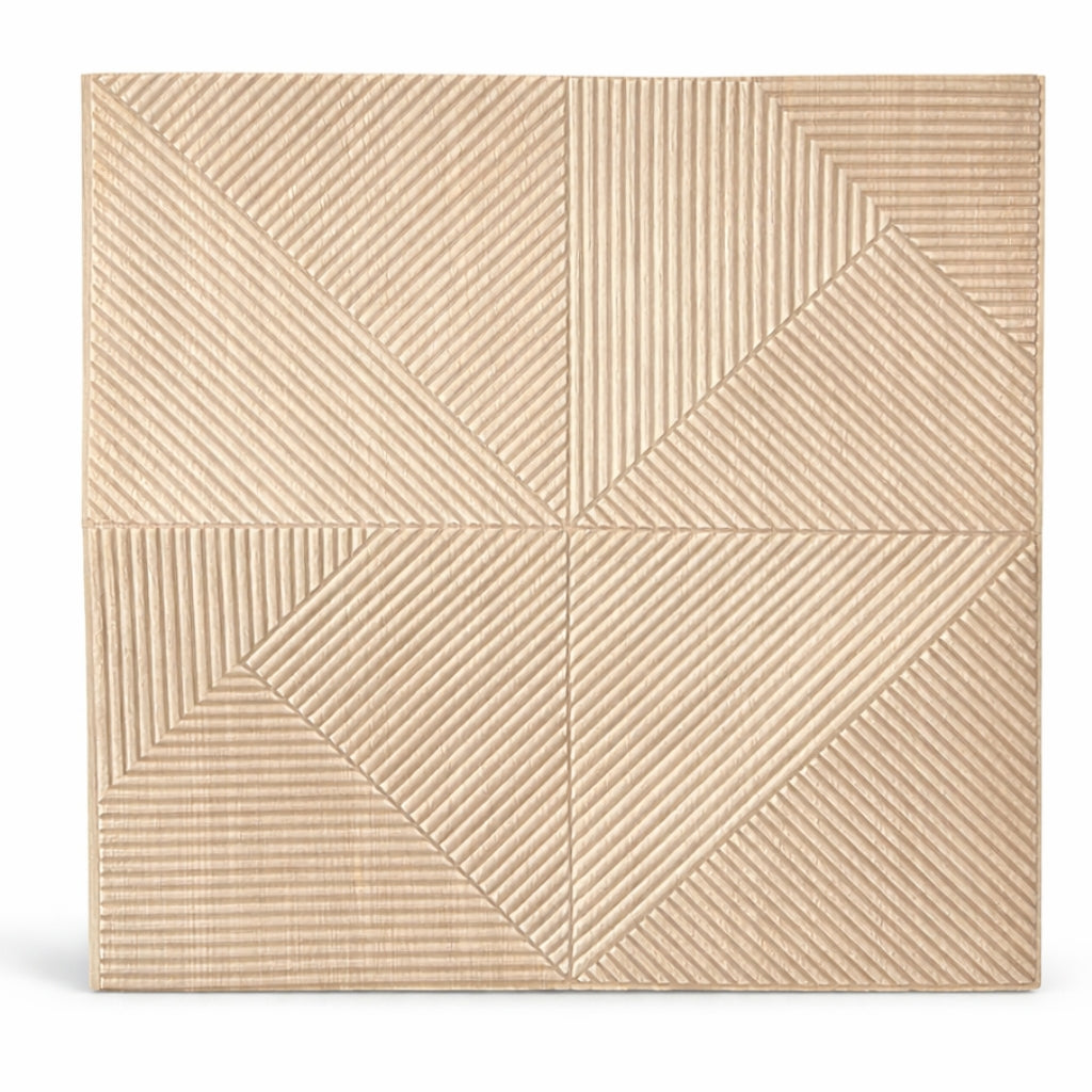 Pack de 10 Panneaux Muraux 3D Adhésifs Beige – Motif Géométrique 70×70 cm