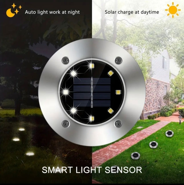 Applique Solaire Extérieur De 8 Voyants Solaires À LED
