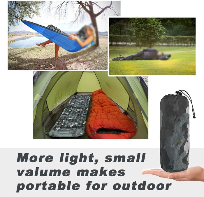 Matelas Gonflable de Camping Ultra Léger avec Oreiller
