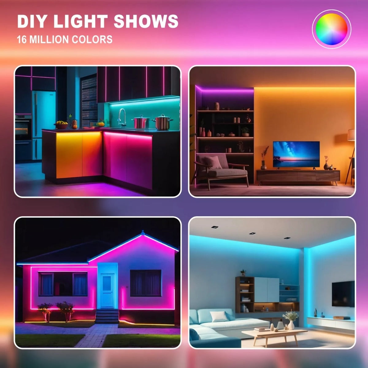 Ruban LED RGB Néon 5M USB Avec Télécommande