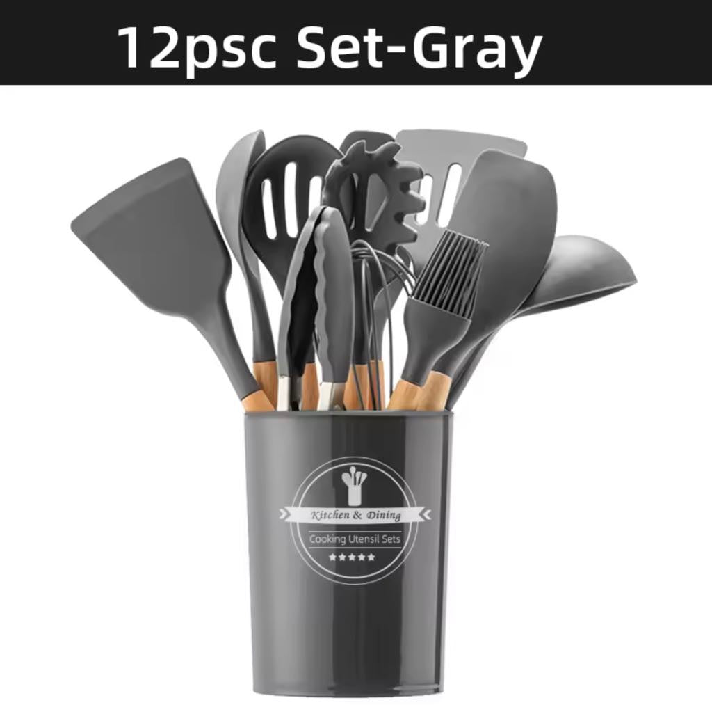 Ensemble D'Ustensiles De Cuisine En Silicone 12 Pièces