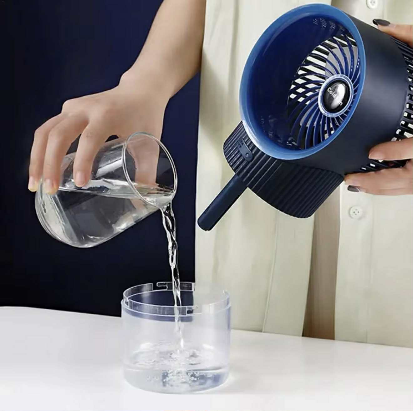 Ventilateur Portable Rechargeable avec Diffusseur et LED RGB