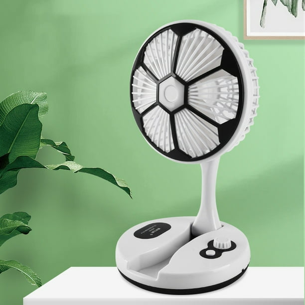 Ventilateur De Bureau Rechargeable Avec Lumière