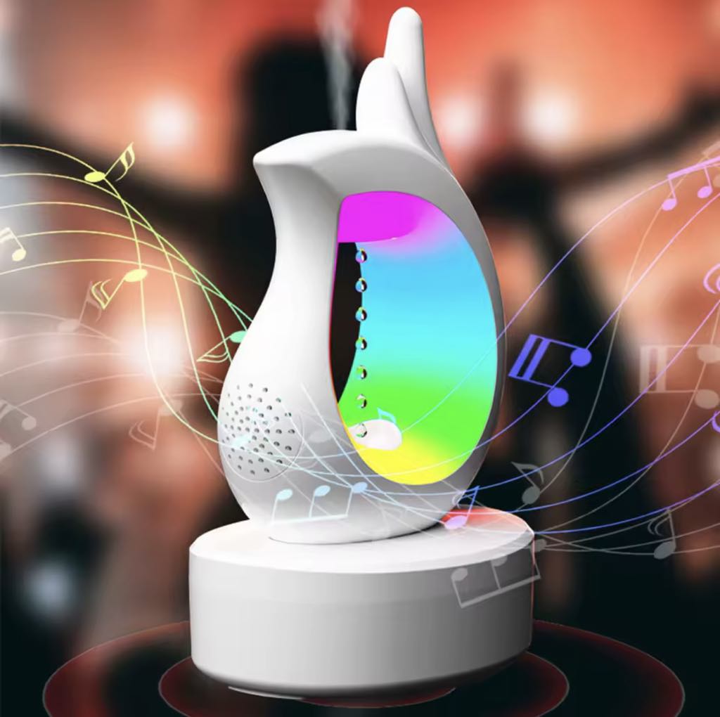 Diffuseur D'arômes , Anti-Gravité avec Haut-parleur Bluetooth et lumière RGB