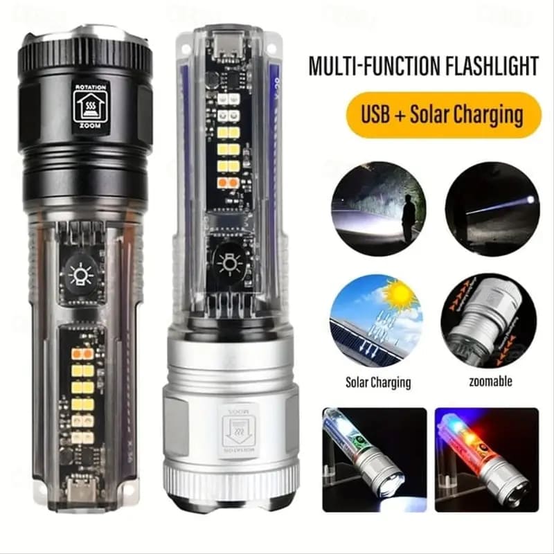Lampe torche led haute puissance détecteur uv avec clip 8 modes