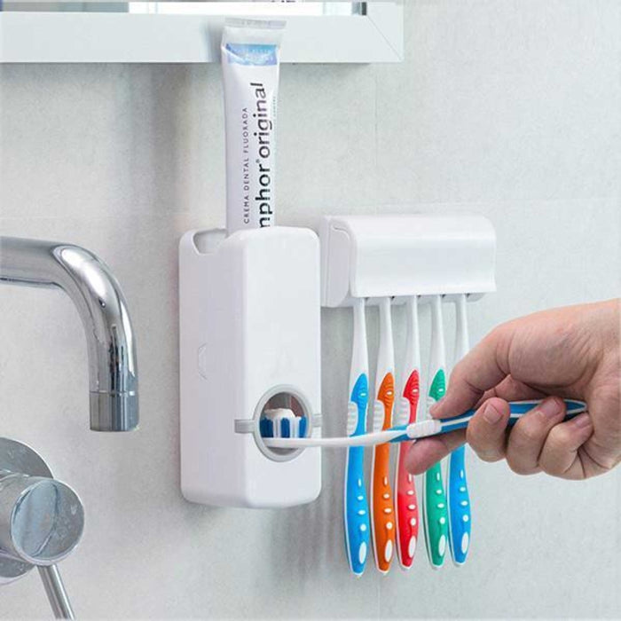 Distributeur Automatique De Dentifrice Avec Support Brosse A Dents