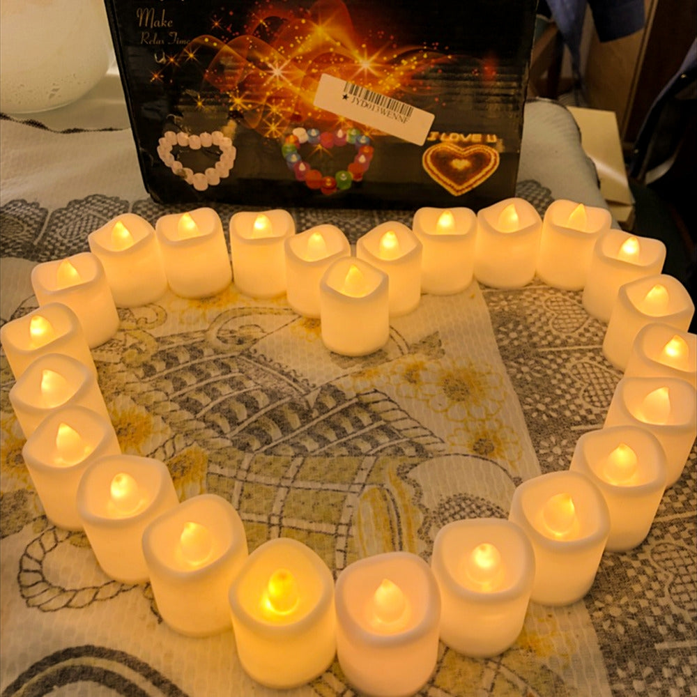 Chandelles Électroniques 24 Pièces Romantiques Pour Mariage Et Fête Sans Flamme À LED