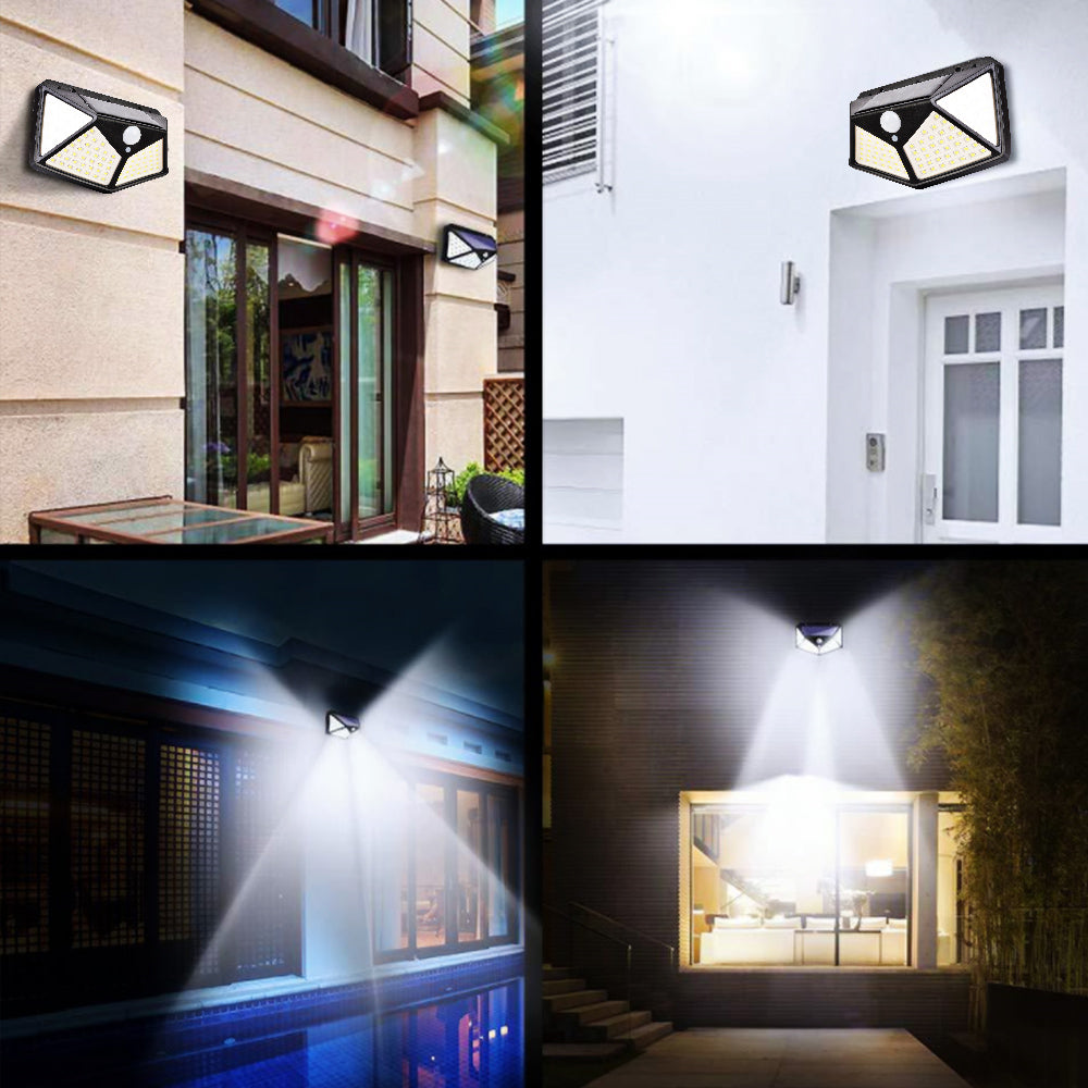 Pack De 2 Lampe solaire extérieur Avec Détecteur de Mouvement 100 Led