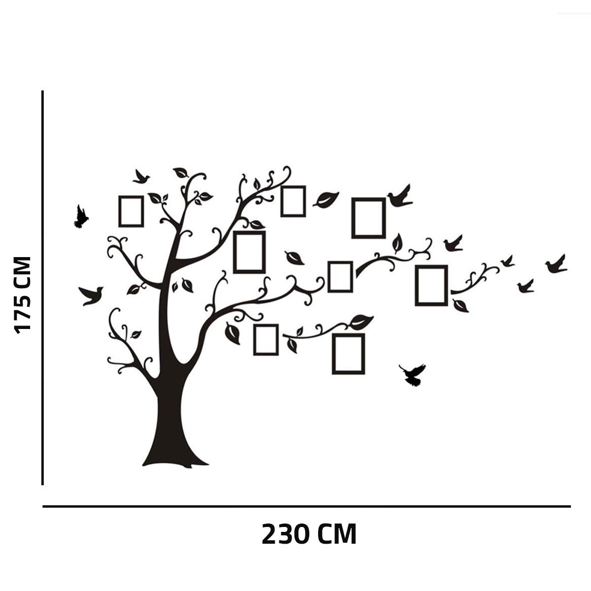 Sticker Murale Family Photo Frame Tree 175x230cm