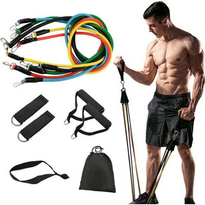 Bande D'exercices De Résistance 5 Bandes Avec Accessoires