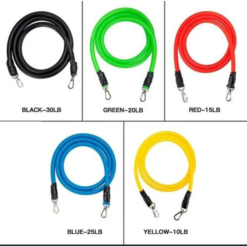 Bande D'exercices De Résistance 5 Bandes Avec Accessoires