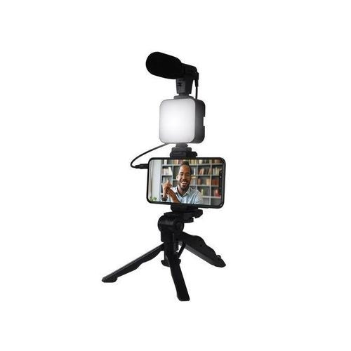 Kit Vidéo Trépied Avec Microphone et Lumière Avec Télécommande