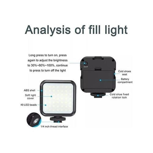 Kit Vidéo Trépied Avec Microphone et Lumière Avec Télécommande