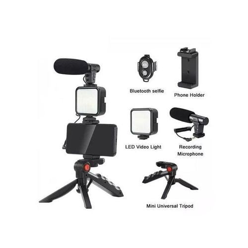 Kit Vidéo Trépied Avec Microphone et Lumière Avec Télécommande