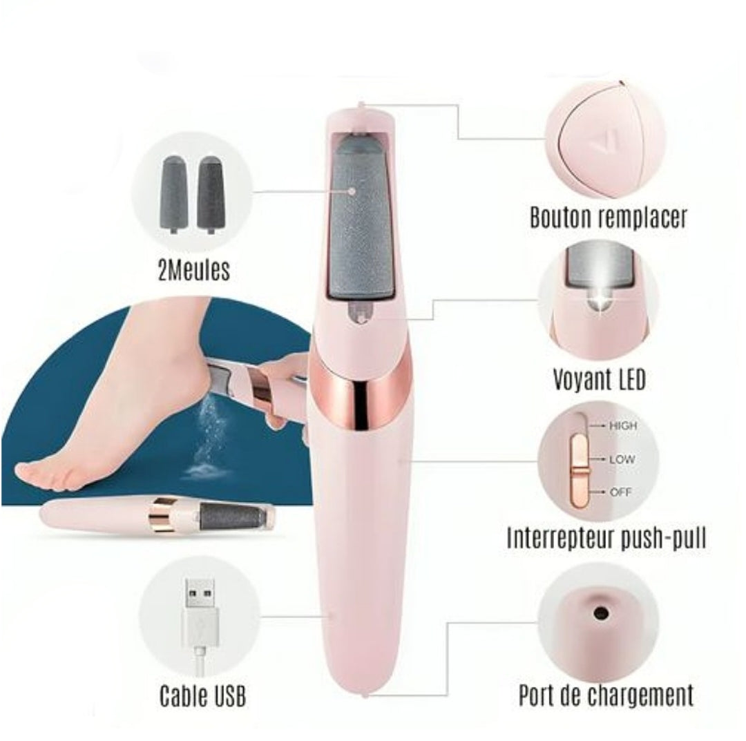 Lime À Pied Electrique-Rechargeable-Étanche-Dissolvant De Callosités De Peau Morte
