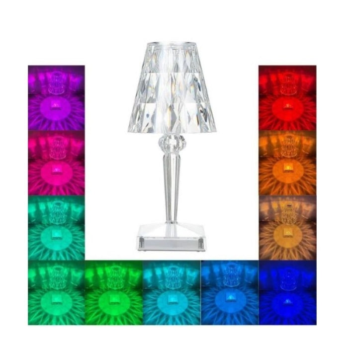 Lampe De Table En Acrylique RGB Avec Câble USB 26 X 8.5 Cm