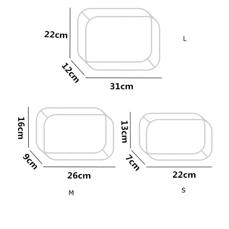 Set De 3 Trousses De Maquillage Et De Voyage