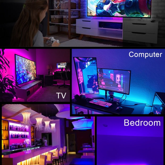 Bande Lumineuse Led Multi Couleurs 270 Led 5 Mètres Avec Télécommande