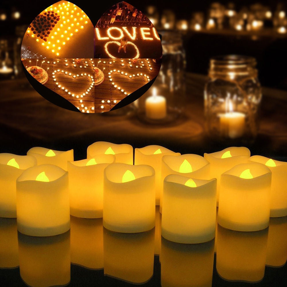 Chandelles Électroniques 24 Pièces Romantiques Pour Mariage Et Fête Sans Flamme À LED